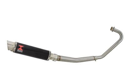 CBF125 2008-2018 Exhaust System + 350mm GP Round Black Stainless Silencer
