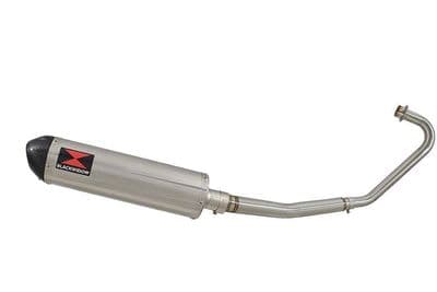 CBF125 2008-2018 Exhaust System + 400mm Oval Stainless Carbon Tip Silencer