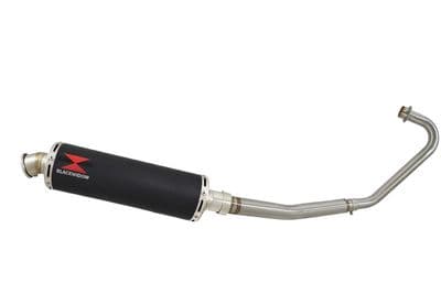 CBF125 2008-2018 Exhaust System + 400mm Round Black Stainless Silencer