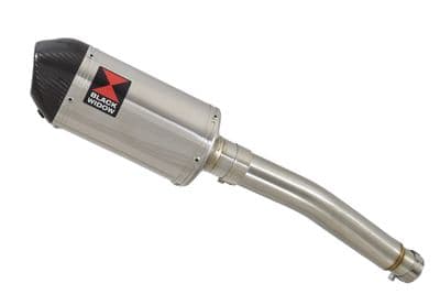 CBF600 (PC38) 04-07 Link Pipe and 200mm Oval Stainless + Carbon Tip Silencer
