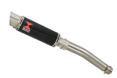 CBF600 (PC38) 04-07 Link Pipe and 230mm Round Black Stainless Silencer