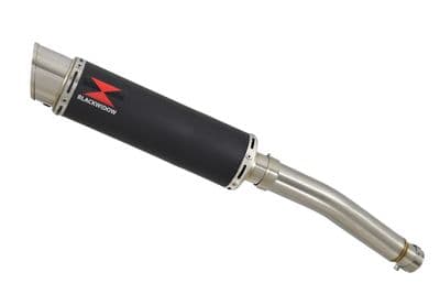 CBF600 (PC38) 04 -07 Link Pipe and 360mm Round Black Stainless Silencer
