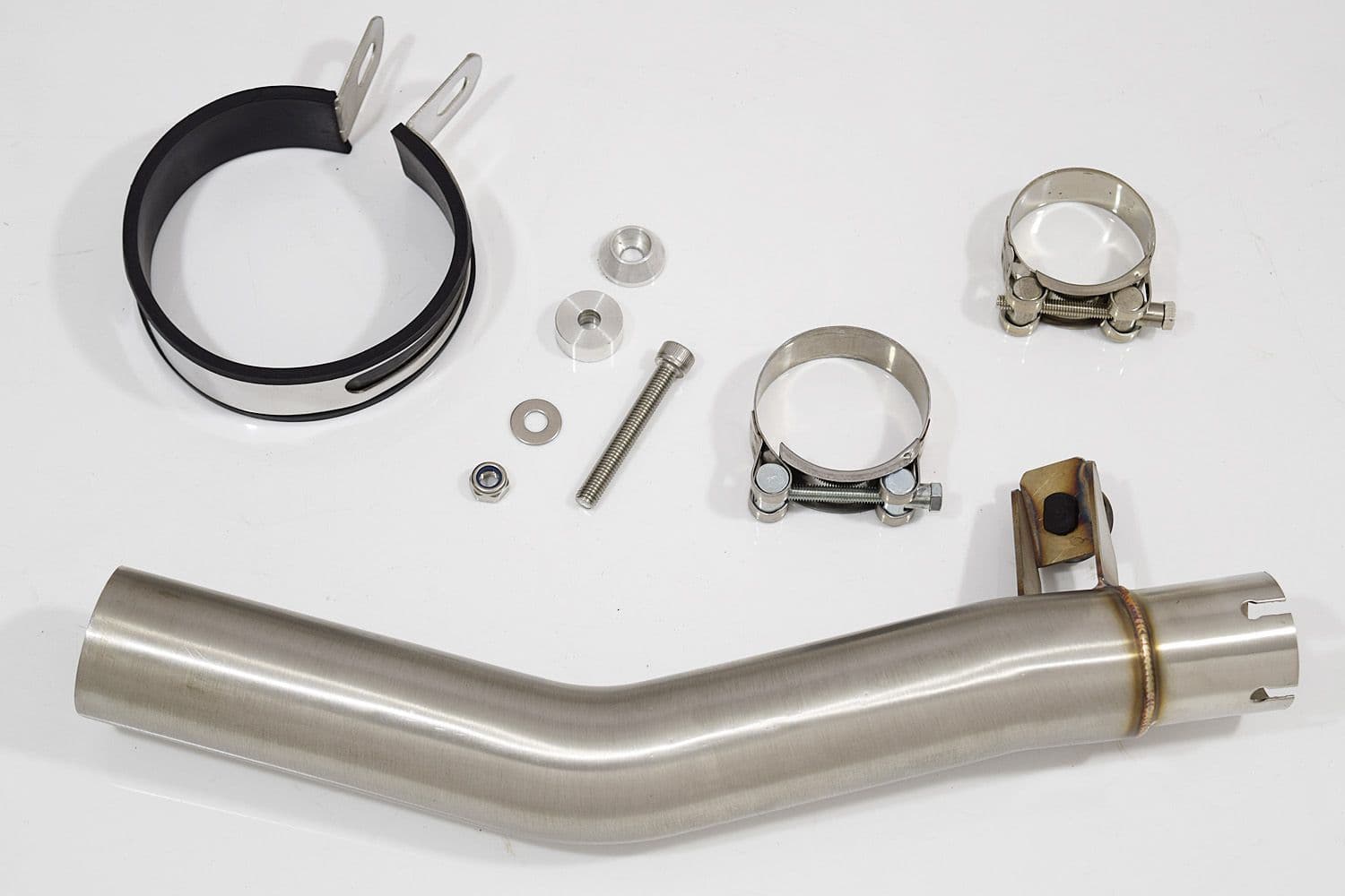 CBF600 S N SA PC43 08-13 Link Pipe and 200mm Round Stainless Silencer