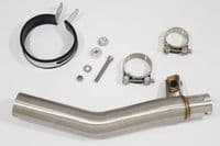 CBF600 S N SA (PC43) 08-13 Link Pipe and 230mm GP Round Black Stainless Silencer