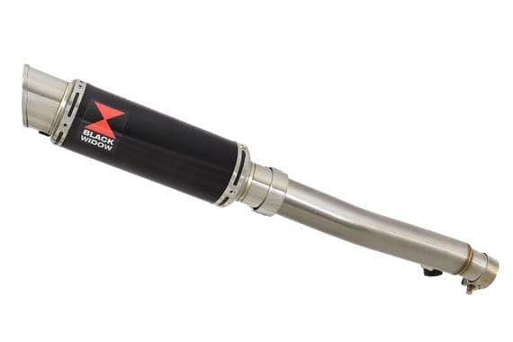 CBF600 S N SA (PC43) 08-13 Link Pipe and 230mm GP Round Black Stainless Silencer