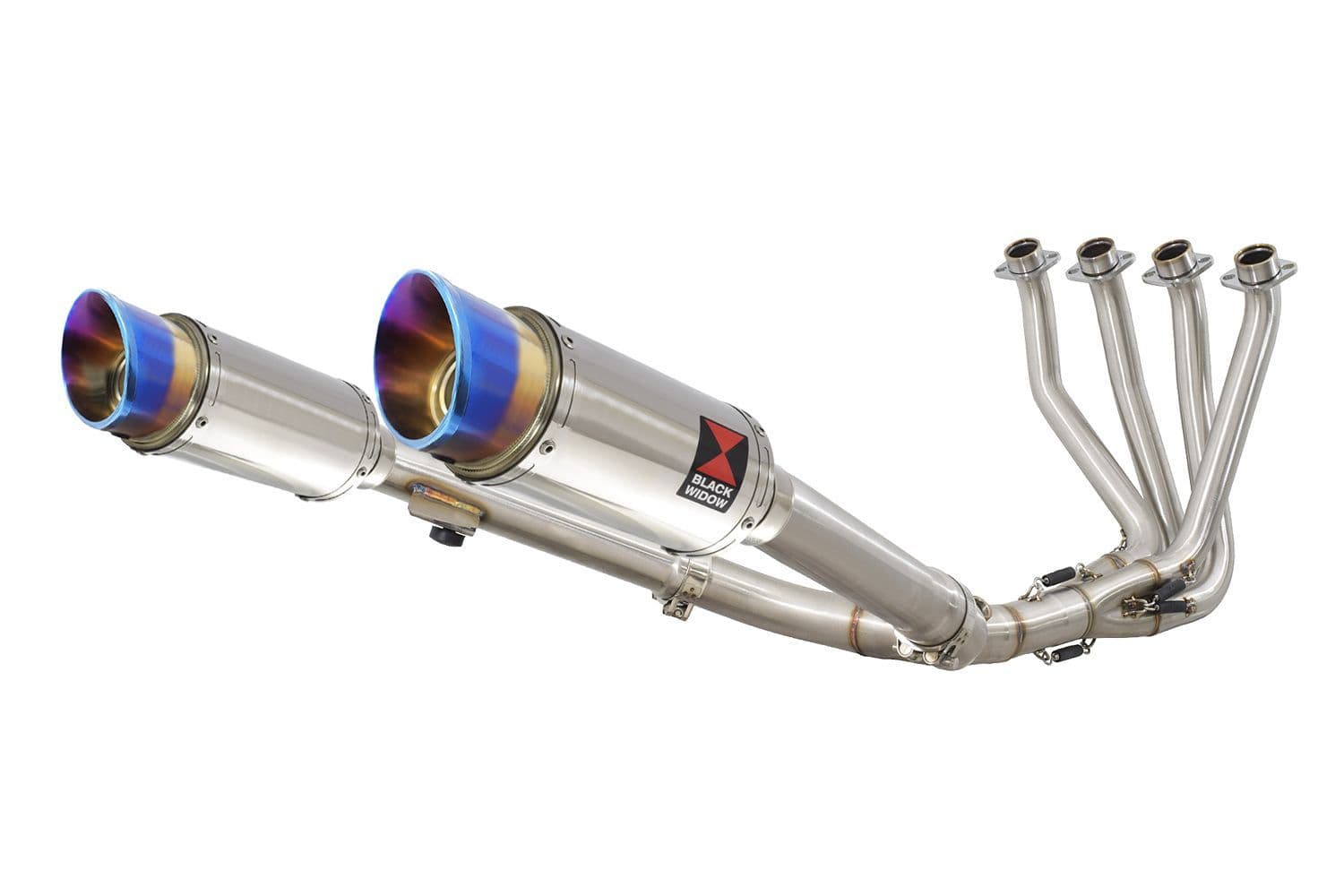 S.Nt CBR 1100 XX Blackbird 4-2 Exhaust System 200mm Round Blue