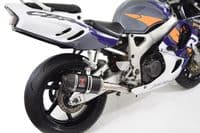CBR 900 RR Fireblade Performance Exhaust System 200mm Oval Black Stainless Carbon Tip Silencer