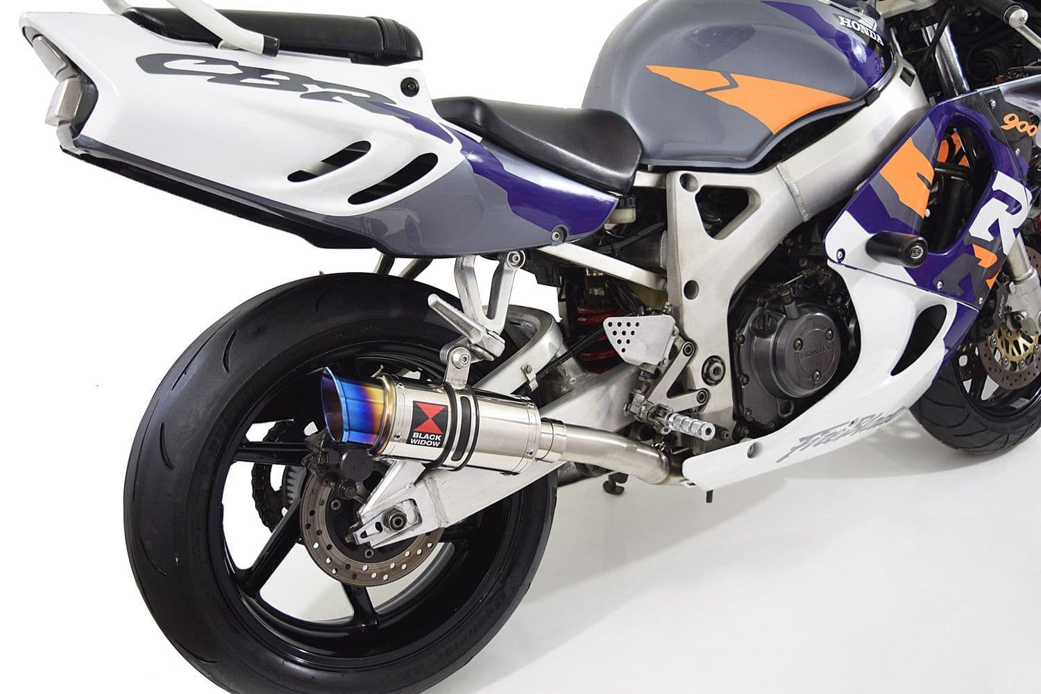 CBR 900 RR Fireblade Performance Exhaust System 200mm Round Blue