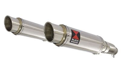 CBR1100XX Blackbird 4-2 Exhaust Link Pipes + 230mm GP Round Stainless Silencers