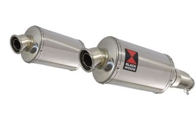 CBR1100XX Blackbird 4-2 Exhaust Link Pipes + 230mm Oval Stainless Silencers