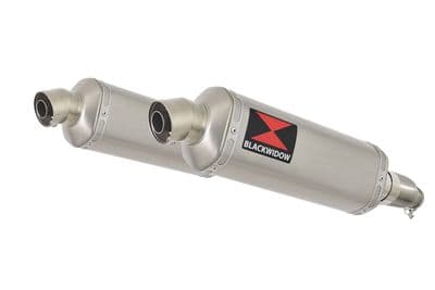CBR1100XX Blackbird 4-2 Exhaust Link Pipes + 300mm Hexagonal Brushed Stainless Silencers