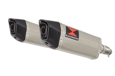 CBR1100XX Blackbird 4-2 Exhaust Link Pipes + 300mm Hexagonal Stainless Carbon Tip Silencers