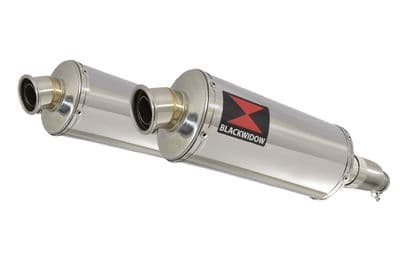 CBR1100XX Blackbird 4-2 Exhaust Link Pipes + 300mm Oval Stainless Silencers