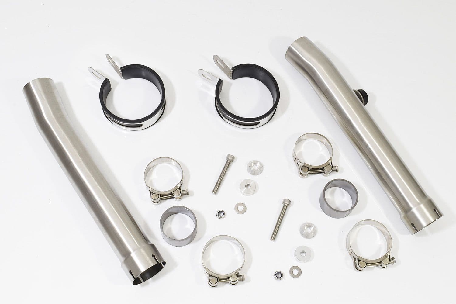 CBR1100XX Blackbird 4-2 Exhaust Link Pipes 350mm Round Black