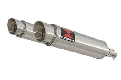 CBR1100XX Blackbird 4-2 Exhaust Link Pipes + 360mm GP Round Stainless Silencers