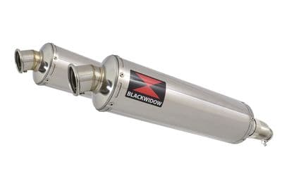 CBR1100XX Blackbird 4-2 Exhaust Link Pipes + 400mm Round Stainless Silencers