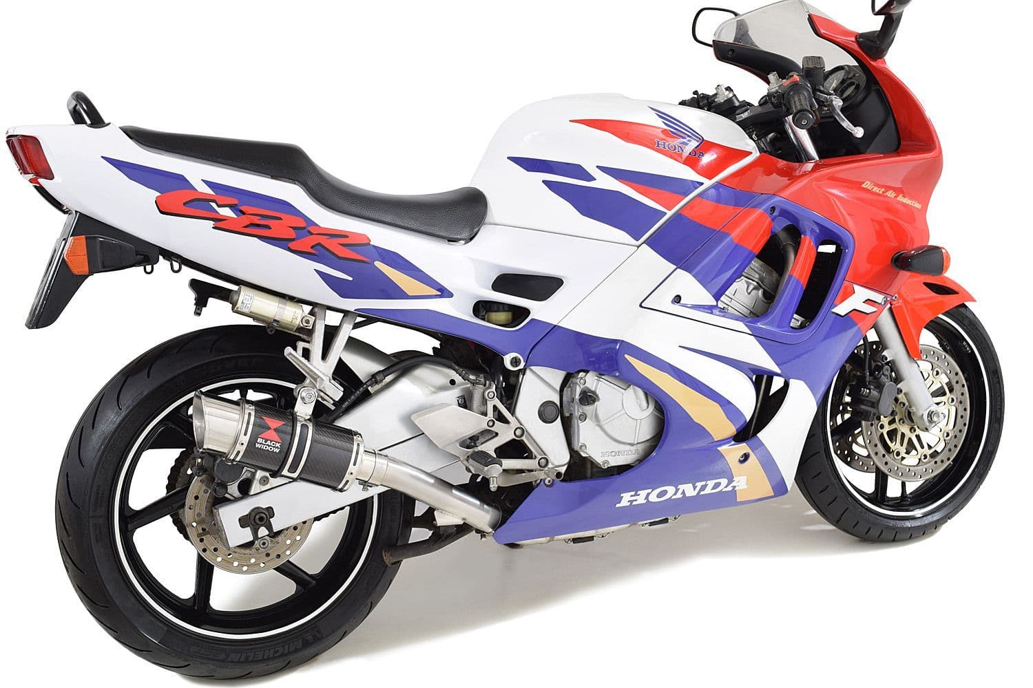 CBR600 CBR 600 91-98 FM-FW Link Pipe 200mm Round Carbon Silencer