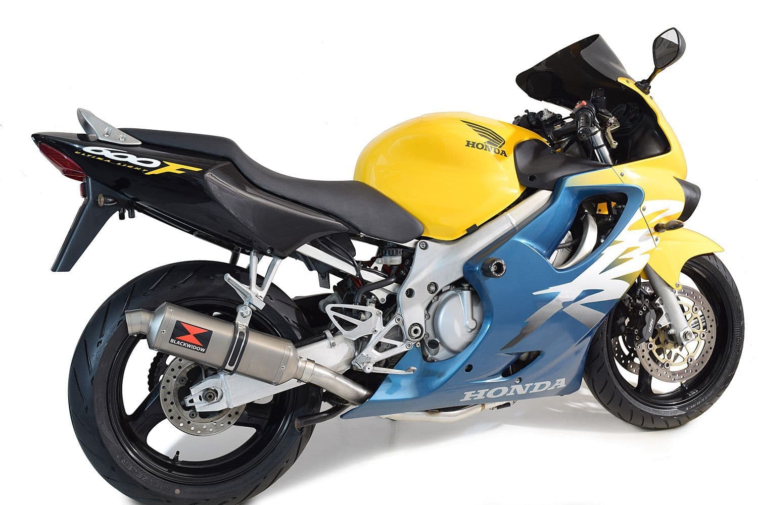 CBR600 CBR 600 FX FY 1999 2000 Exhaust System 300mm Hexagonal Brushed ...