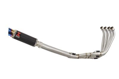 CBR650F 2014-2020 High Level De-Cat Exhaust System 230mm GP Round Blue Tip Carbon Silencer