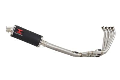 CBR650F 2014-2020 High Level De-Cat Exhaust System 300mm Oval Black Stainless Silencer