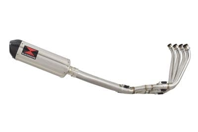 CBR650F 2014-2020 High Level De-Cat Exhaust System 300mm Oval Stainless Carbon Tip Silencer