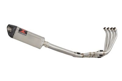 CBR650F 2014-2020 High Level De-Cat Exhaust System 300mm Tri Oval Stainless Carbon Tip Silencer