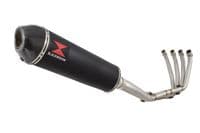 CBR650F 2014-2020 High Level De-Cat Exhaust System 400mm Oval Black Stainless Carbon Tip Silencer