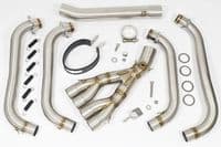 CBR650F 2014-2020 High Level De-Cat Exhaust System 400mm Oval Black Stainless Carbon Tip Silencer
