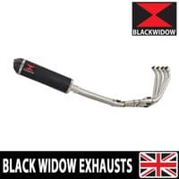 CBR650F 2014-2020 High Level De-Cat Exhaust System 400mm Oval Black Stainless Carbon Tip Silencer
