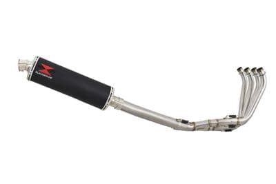 CBR650F 2014-2020 High Level De-Cat Exhaust System 400mm Oval Black Stainless Silencer