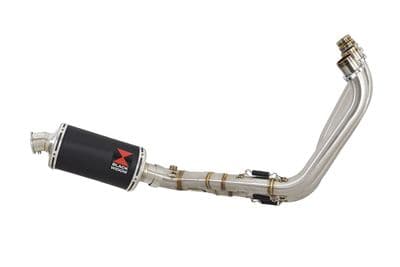 CBR650F 2014-2020 Low Level De-Cat Exhaust System 230mm Oval Black Painted Stainless Silencer