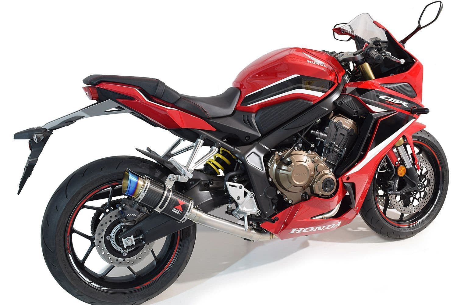 CBR650R 21-23 De-Cat High Level Exhaust System 200mm Round Blue