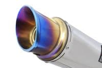 CBR650R 21-23 De-Cat High Level Exhaust System 200mm Round  Blue Tip Stainless Silencer