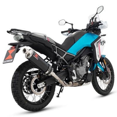 CF Moto 450 MT 2024 - 2025 Exhaust Silencer 400 mm Oval Black Stainless Steel