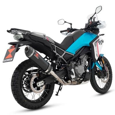CF Moto 450 MT 2024 - 2025 Exhaust Silencer 400 mm Oval Black Stainless Steel Carbon Tip