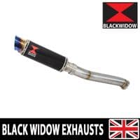 CF Moto 800 MT 2022 - 2024 Exhaust Silencer 230mm GP Round Blue Tip Black Stainless