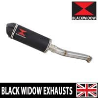 CF Moto 800 MT 2022 - 2024 Exhaust Silencer 300mm Oval Black Stainless Carbon Tip
