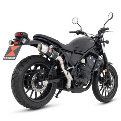 CL 500 / SCL 500 Scrambler 2023 - 2026 Exhaust Silencer Kit 200 mm Round Black Stainless Steel