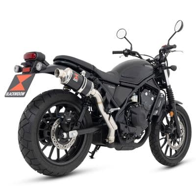 CL 500 / SCL 500 Scrambler 2023 - 2026 Exhaust Silencer Kit 230 mm Oval Black Stainless Steel