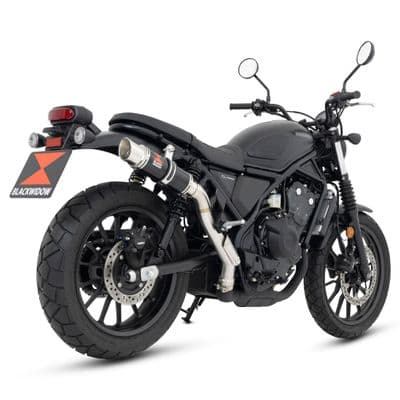 CL 500 / SCL 500 Scrambler 2023 - 2026 Exhaust Silencer Kit 230 mm Round GP Black Stainless Steel
