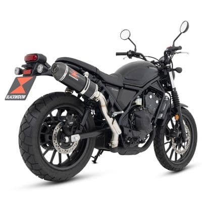 CL 500 / SCL 500 Scrambler 2023 - 2026 Exhaust Silencer Kit 300 mm Oval Black Steel Carbon Tip