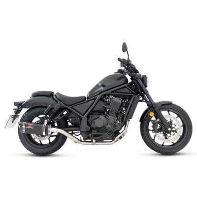 CMX 1100 Rebel 2025-2026 Exhaust System 300 mm Tri - Oval Black Stainless Steel Carbon Tip Silencer