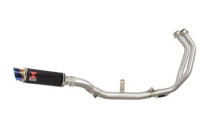 CMX 500 Rebel 2020 - 2024 Performance Exhaust System 230mm Round Black Stainless Silencer Blue Tip
