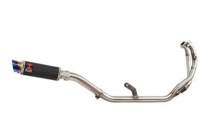 CMX1100 Rebel 2021 - 2024 De Cat Exhaust System + 230mm Round Carbon Blue Tip Silencer