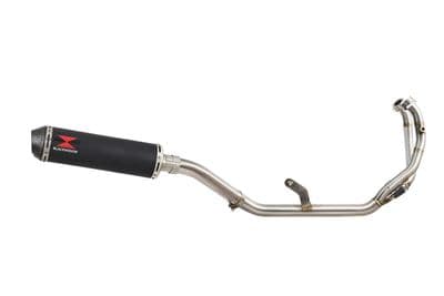 CMX1100 Rebel 2021-2024 De Cat Exhaust System + 370 mm Round Black Stainless + Carbon Tip  Silencer
