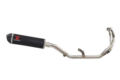 CMX1100 Rebel 2021 - 2024 De Cat Exhaust System + 400 mm Oval Black Stainless + Carbon Tip  Silencer