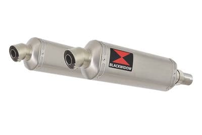 Continental GT 650 Exhaust Silencers 300mm Hexagonal Brushed Stainless