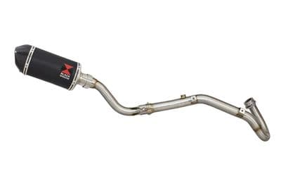 CRF 250 L/LA & Rally Exhaust System 200mm Oval Black Stainless Carbon Tip Silencer