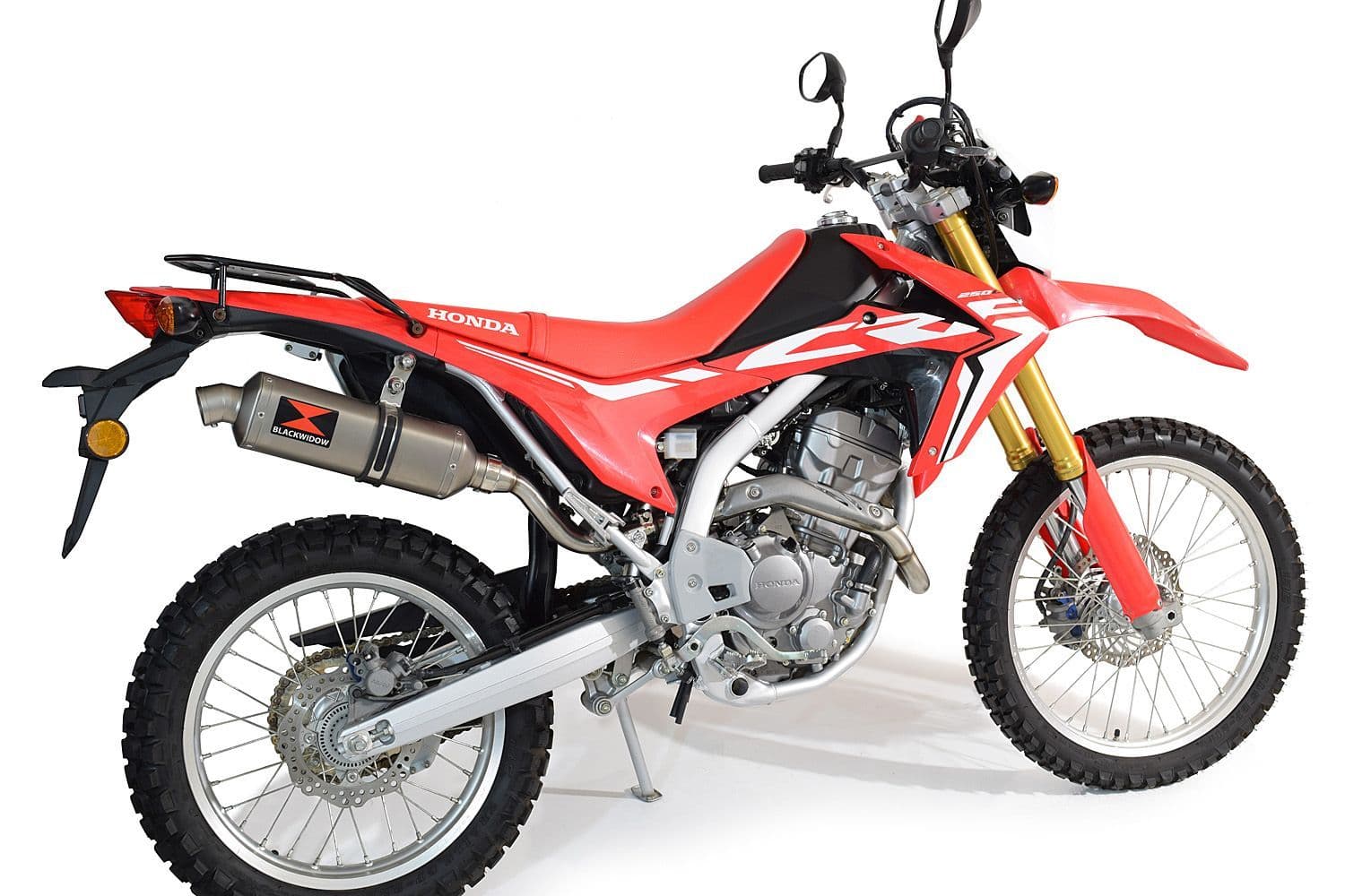 CRF 250 L/LA & Rally Exhaust System 300mm Hexagonal Stainless Silencer