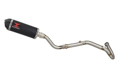 CRF 250 L/LA & Rally Exhaust System 300mm Oval Black Stainless Carbon Tip Silencer
